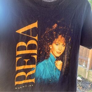 Rare Reba McEntire Country Music Icon Graphic Tee Shirt Boxy Fit Vintage Look